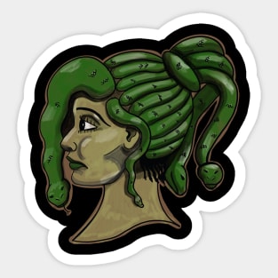 Medusa Ladyhead Tattoo Style Sticker